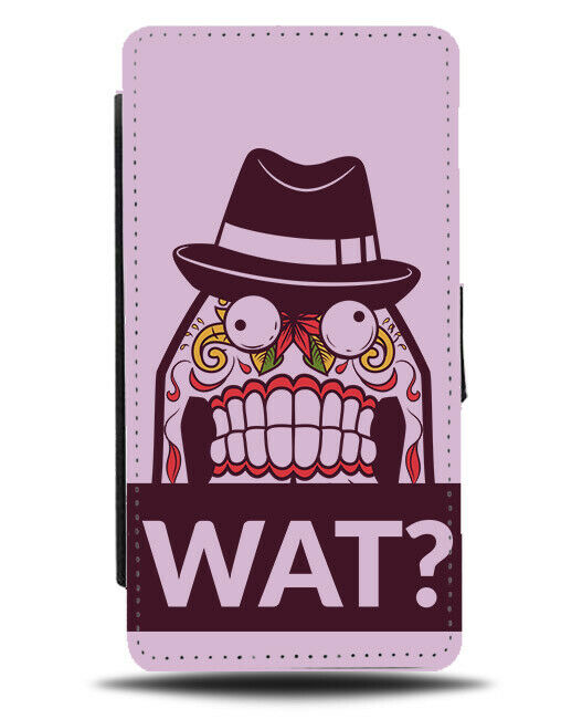 Pink Gangster Potato Head Flip Wallet Phone Case Mexican Mexico Face Floral E115