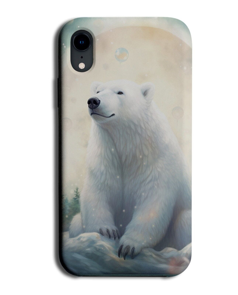 Christmas Polar Bear Phone Case Cover Bears Artic Snow White Moon Winter CH73