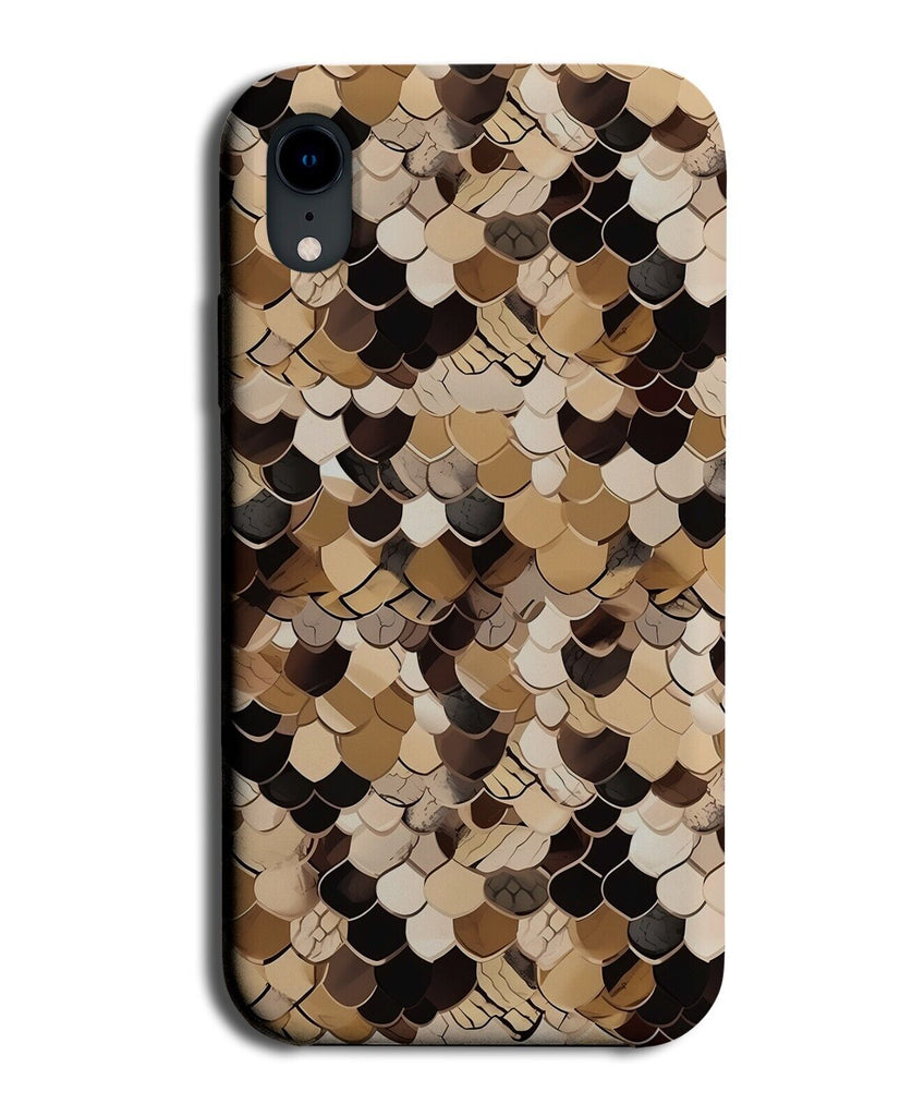 Golden Reptile Scales Print Phone Case Cover Scale Print Snake Skin Stylish BX93