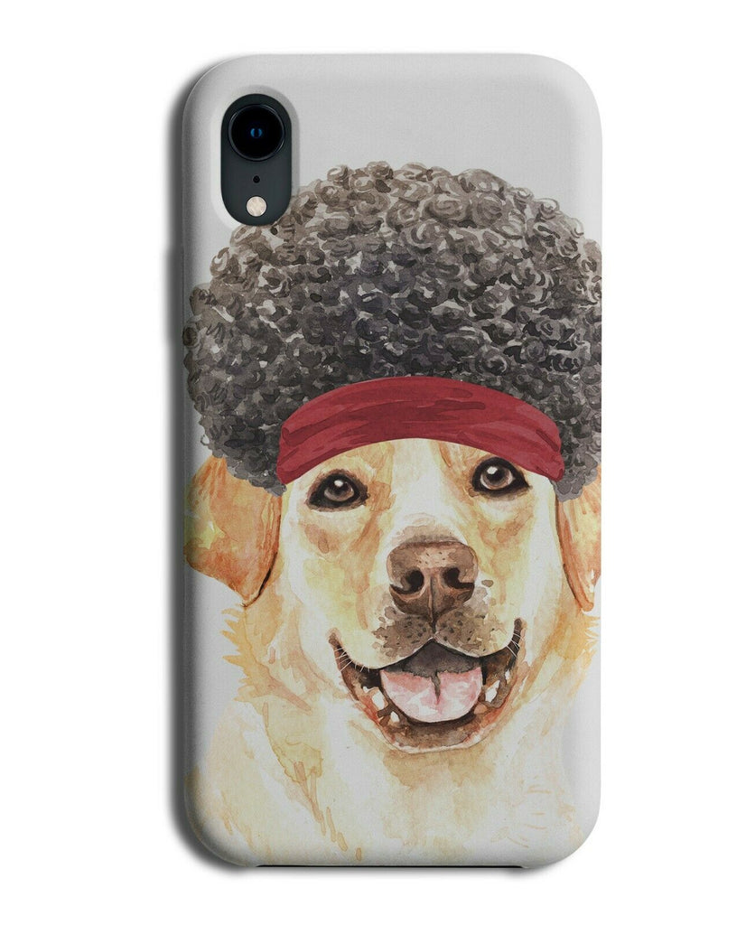 Funny Labrador Afro Phone Case Cover Wig Big 70s 80s Hair Picture Painting K722