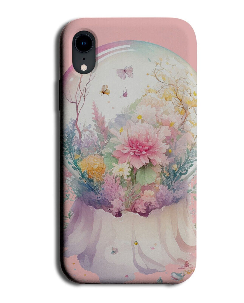 Fairytale Snowglobe Phone Case Cover Snow Globe Pastel Pink Colours Girls BE85