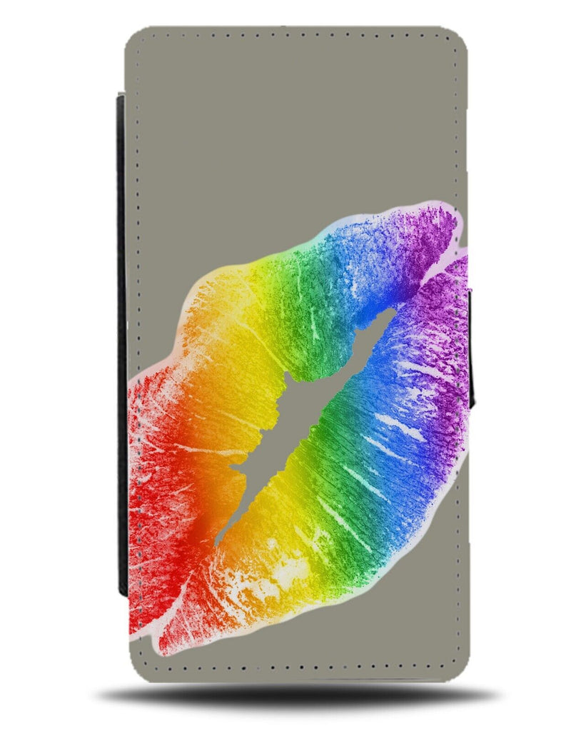 Pride Lipstick Kiss Mark Flip Wallet Case Kisses Marks Lip Lips Stain Shape AW26
