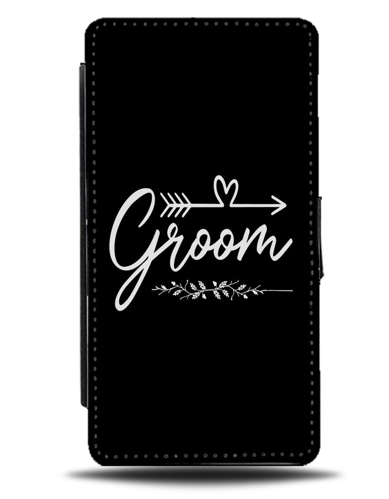 Black Coloured Wedding Groom Flip Wallet Case Grooms Groomsman Mens Men DE46