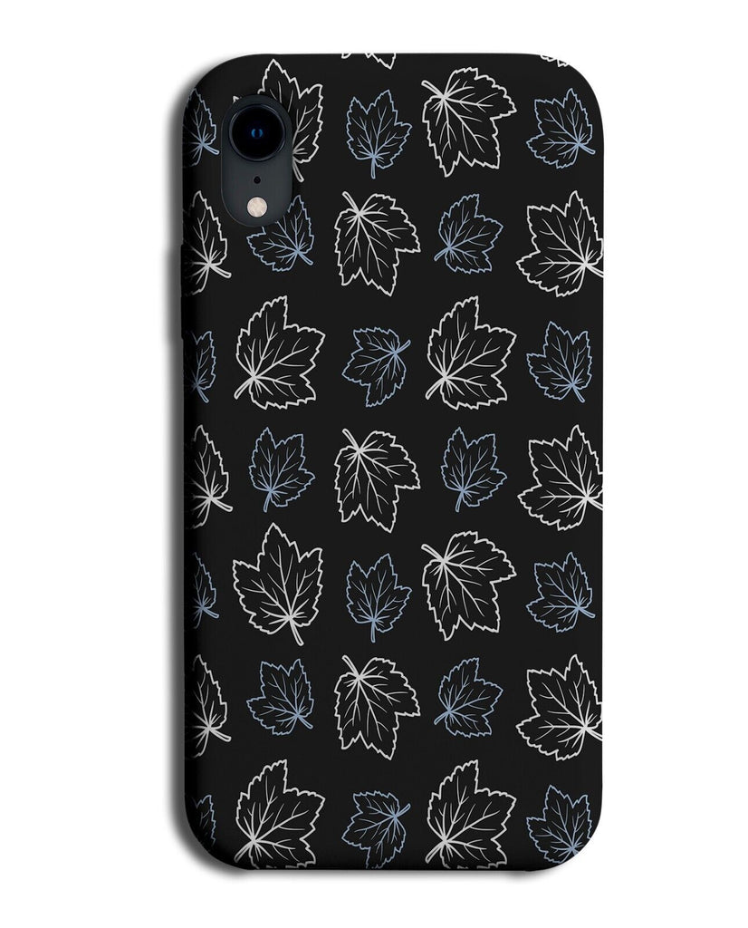 Blue &amp; White Leaves Phone Case Cover Falling Leaf Autumn Nature Goth Gothic BA81