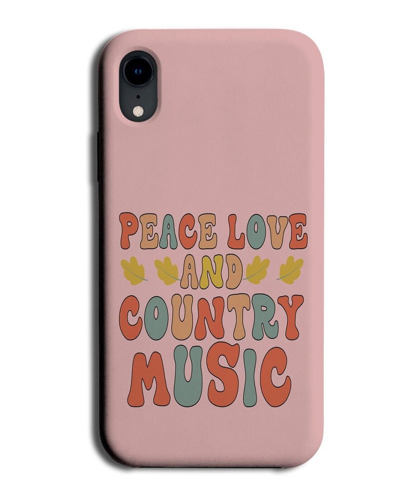 Peace Love and Country Music Phone Case Cover Funny Pink Girls Women Female Q825
