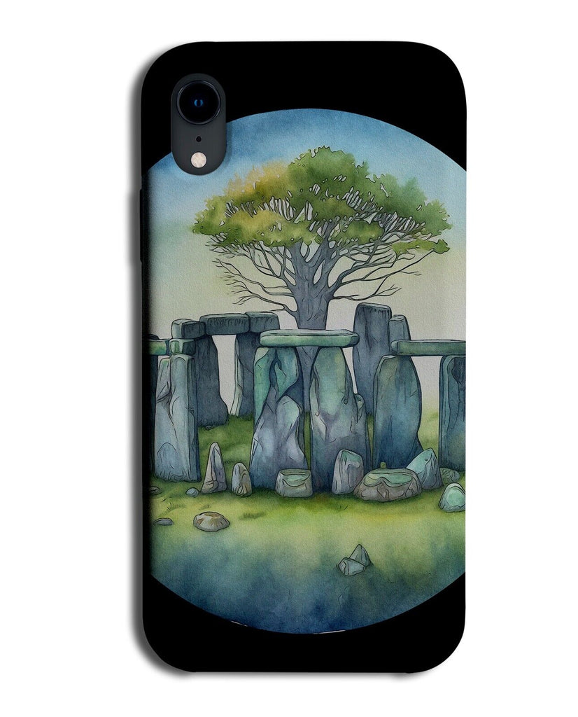 Stonehenge Painting Print Phone Case Cover Stone Henge Landmark Design CD24