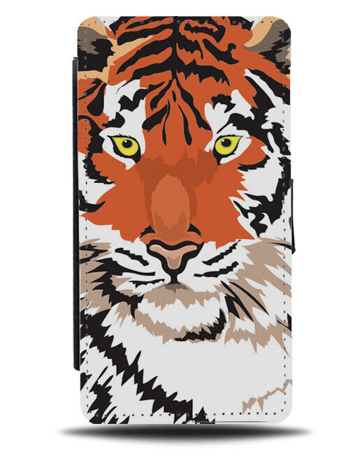 Artistic Tiger Painting Picture Flip Wallet Case Photo Tigers Head Face K328