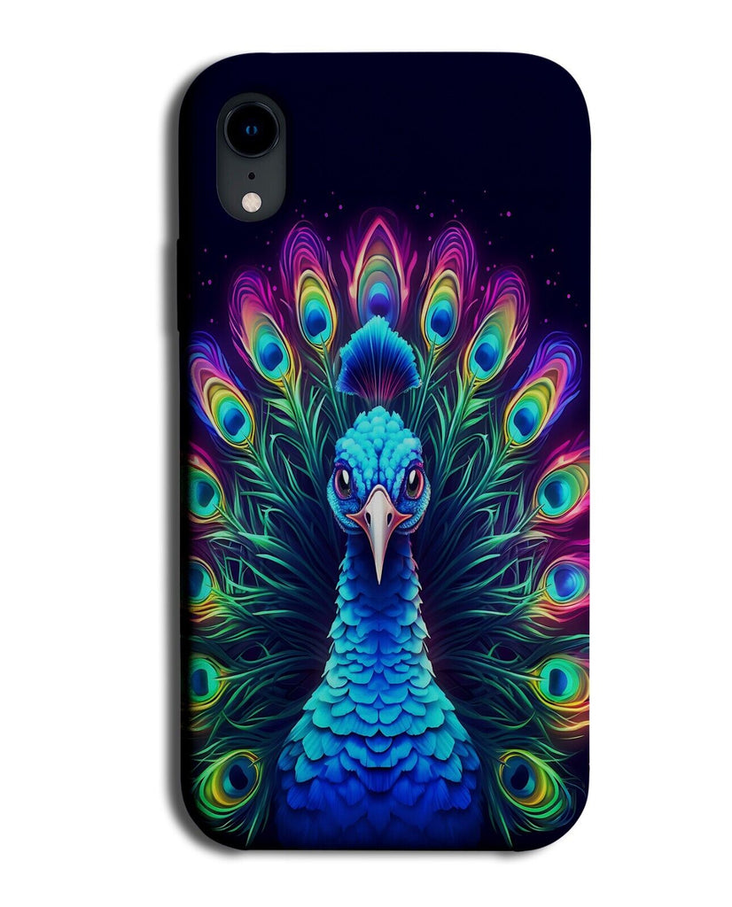 Neon Colourful Peacock Face Phone Case Cover Peacocks Head Bird Vibrant DH30