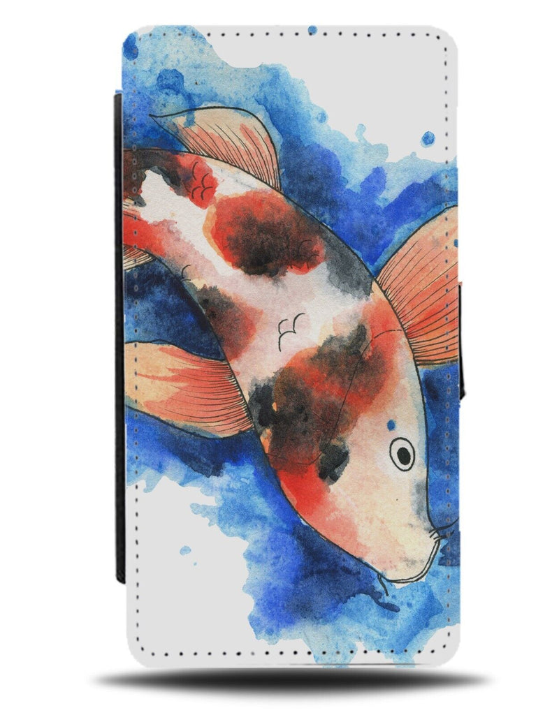Watercolour Japanese Koi Fish Flip Wallet Case Kois Fishes Carp Karp Carps BD35