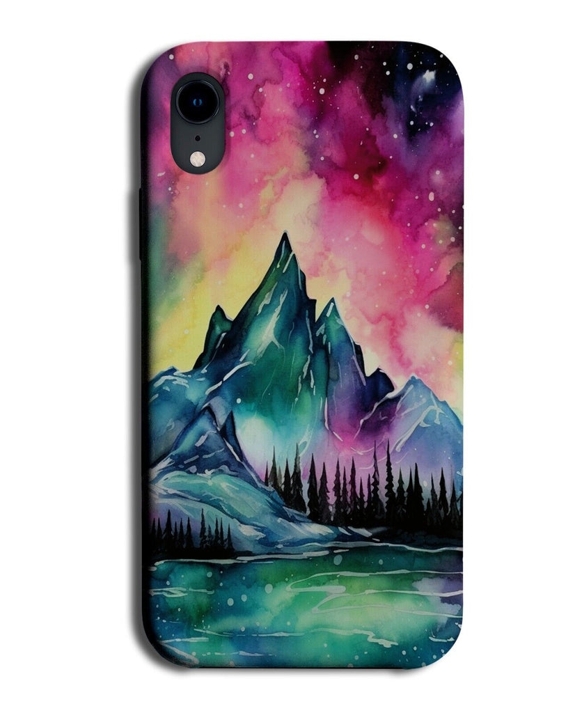Colourful Galaxy In Mountains Phone Case Cover Mountain Space Stars Univers C131