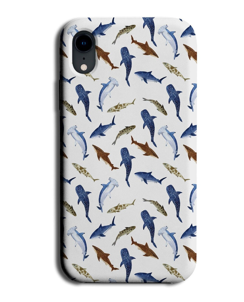 Breeds Of Shark Pattern Phone Case Cover Fish Sharks Various Marine Whales AA02