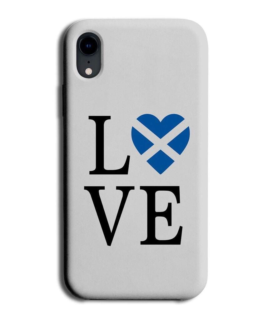 Love Scotland Phone Case Cover Scottish Flag Loves Heart Shape Cross Blue CM96