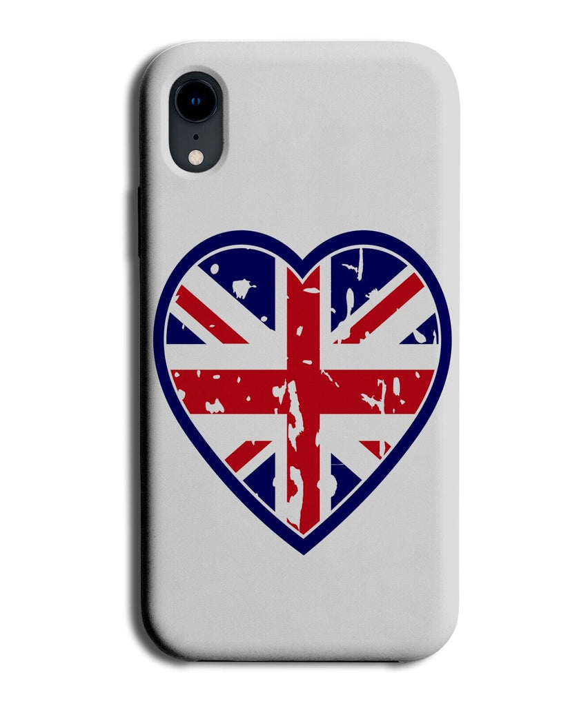 Grunge Union Jack Flag Love Heart Phone Case Cover UK Flag Shape Hearts DG26