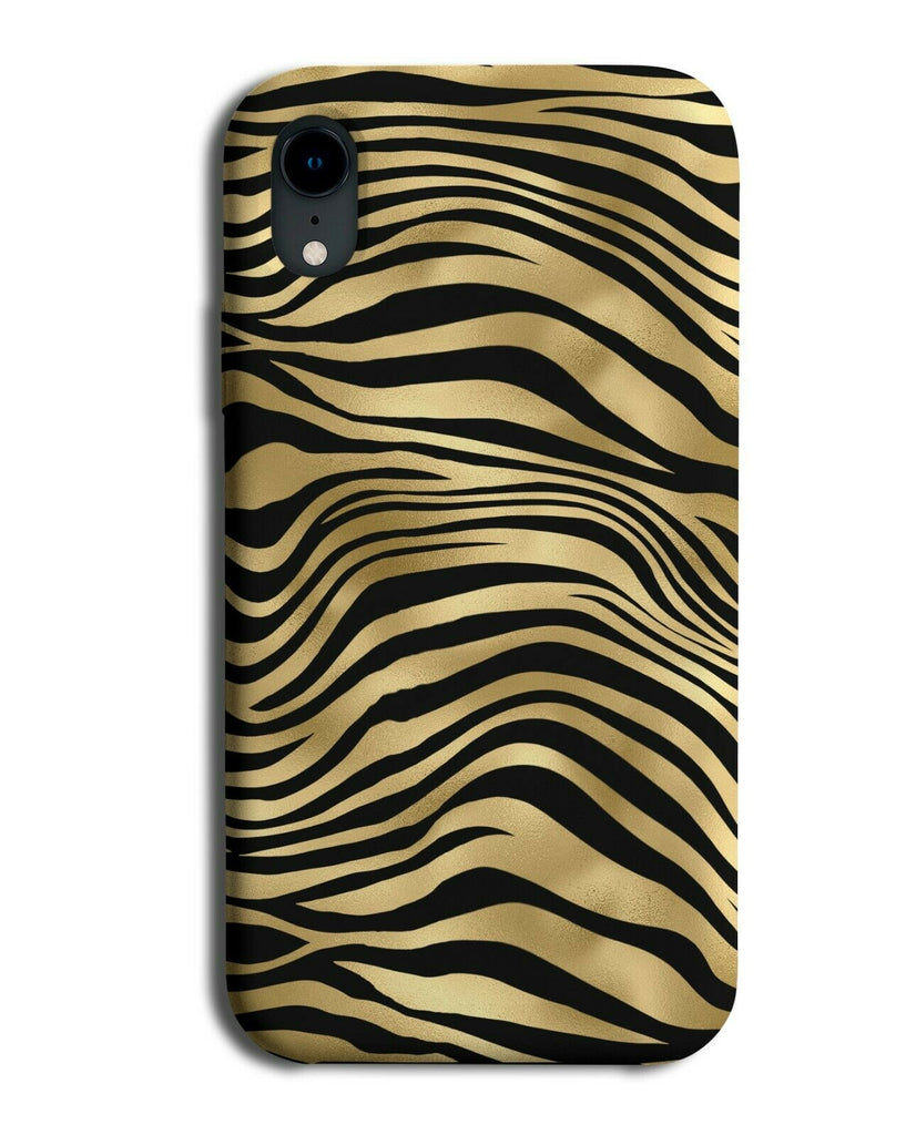 Black And Gold Zebra Print Phone Case Cover Stripes Pattern Golden Safari & F650