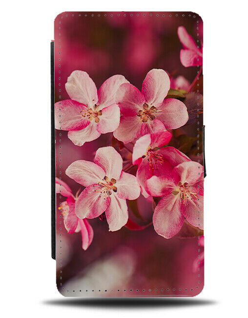 Pink Coloured Lily Flowers Flip Wallet Case Petals Lilies Flower Photograph H891