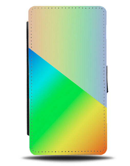 Rainbow Coloured Flip Cover Wallet Phone Case Colourful Kids Novelty i397