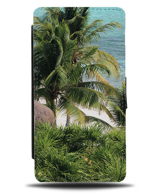Ocean Beaches Picture Flip Wallet Case Photo Palm Tree Trees Beach Sea H220