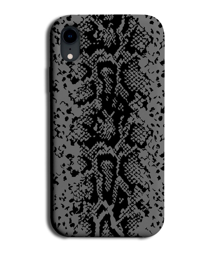 Dark Grey Snake Skin Phone Case Cover Snakes Scales Markings Print Reptile CP72