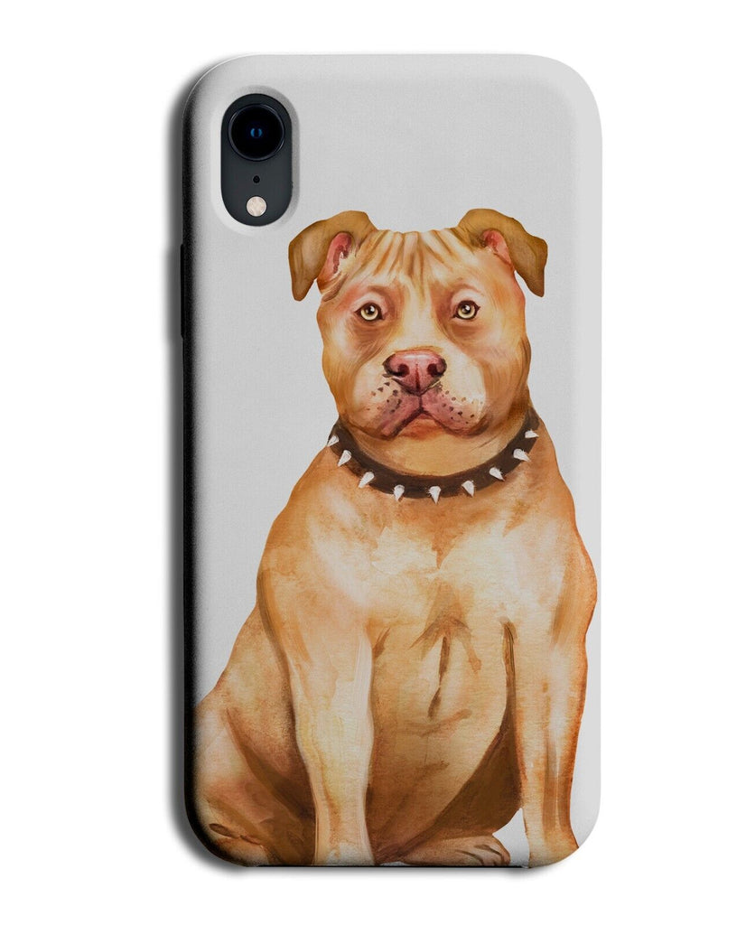 Beige American Pitbull Phone Case Cover Pit Bull Dog Dogs Terrier Orange AB88