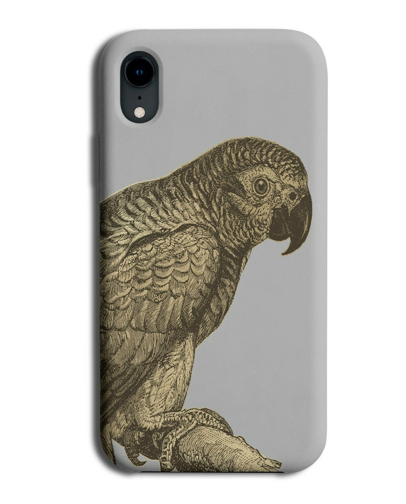 Bronze Parrot Statue Phone Case Cover Figure Parrots Shape Drawing Bird G007