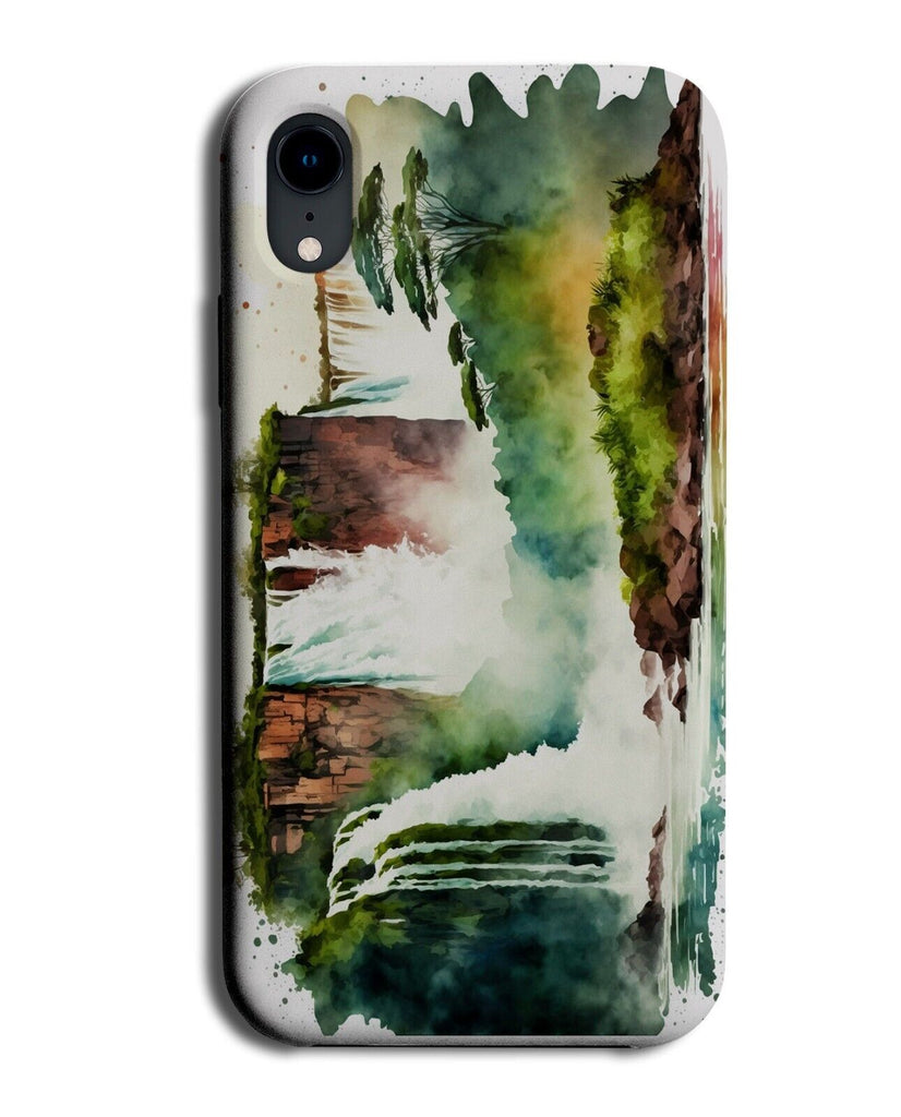Jungle Waterfall Phone Case Cover Water Fall Falls Niagara Painting Art P253M