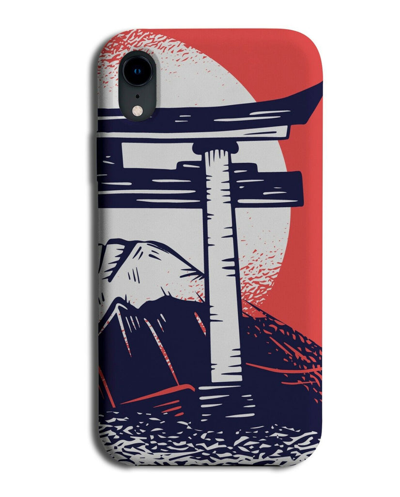 Japanese Mountain Phone Case Cover Arches Walkway Cartoon Picture Scene J661