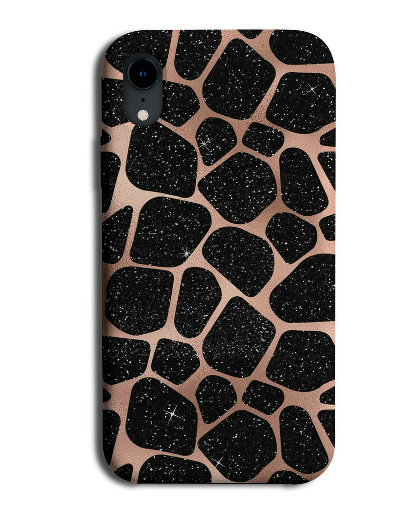 Rose Gold and Black Giraffe Pattern Phone Case Cover Cow Print Spots Dots G028