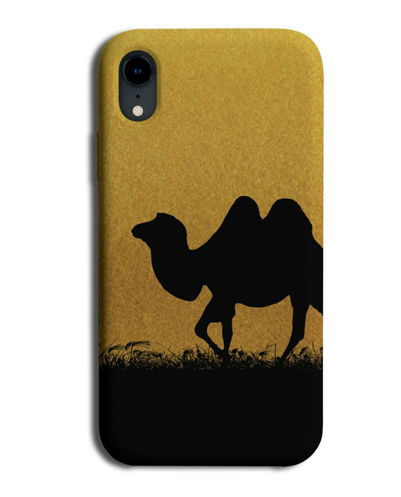 Camel Silhouette Phone Case Cover Camels Hump Gold Golden Black Coloured H983