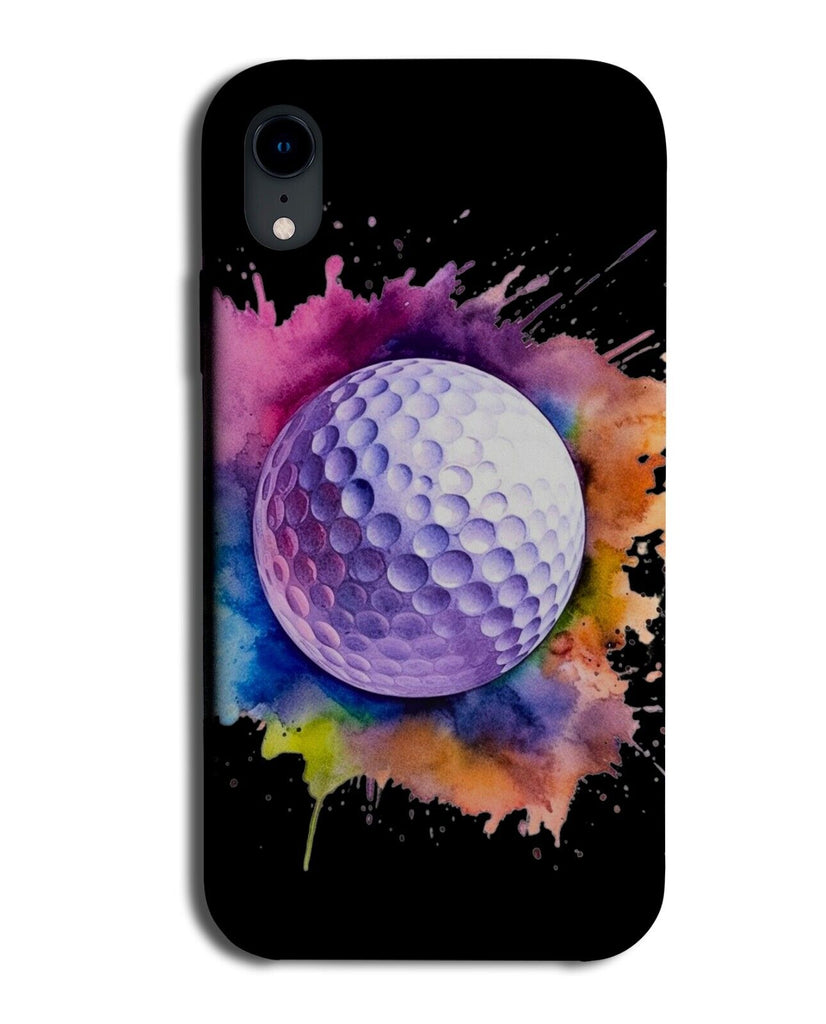 Colourful Paint Splash Golfball Phone Case Cover Golf Ball Novelty Balls DC33