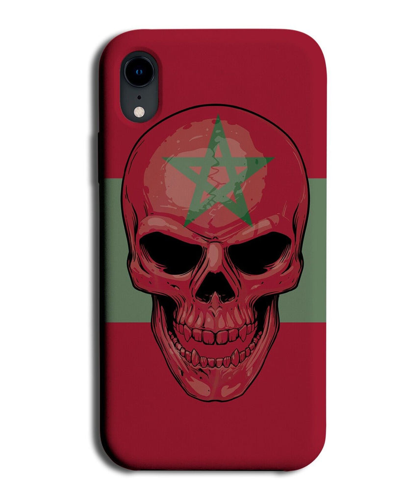 Morocco Skull Design Phone Case Cover Moroccan Flag Symbol Logo Red Novelty DH58