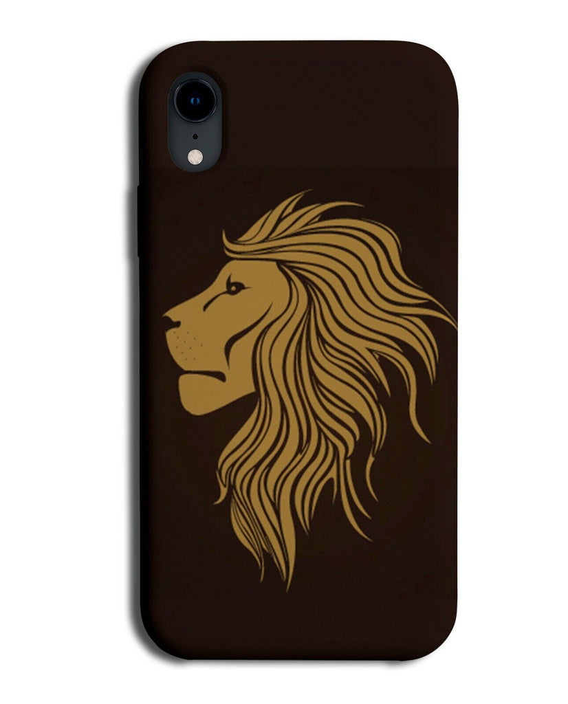 Simplistic Lion Face Phone Case Cover Head Mane Hair Waves Lines Design J696