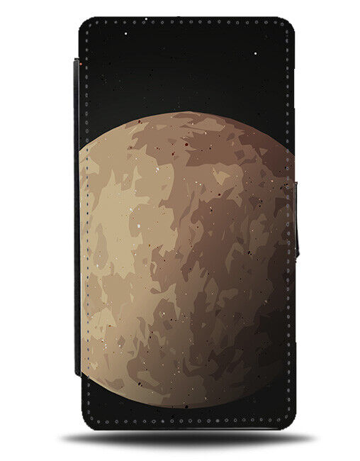 Abstract Moon Flip Wallet Case Space Stars Full Round Planet Design Art K106