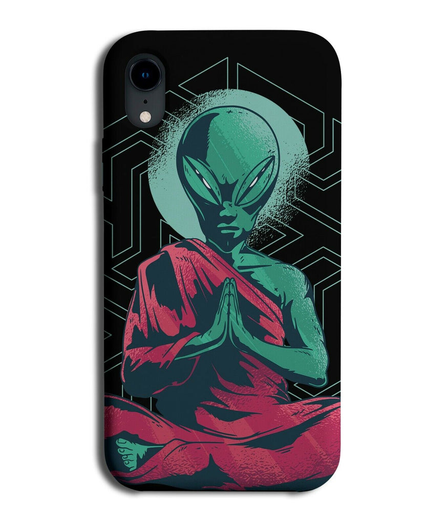 Alien Monk In Space Phone Case Cover Novelty Robe Praying Calm Aliens i928