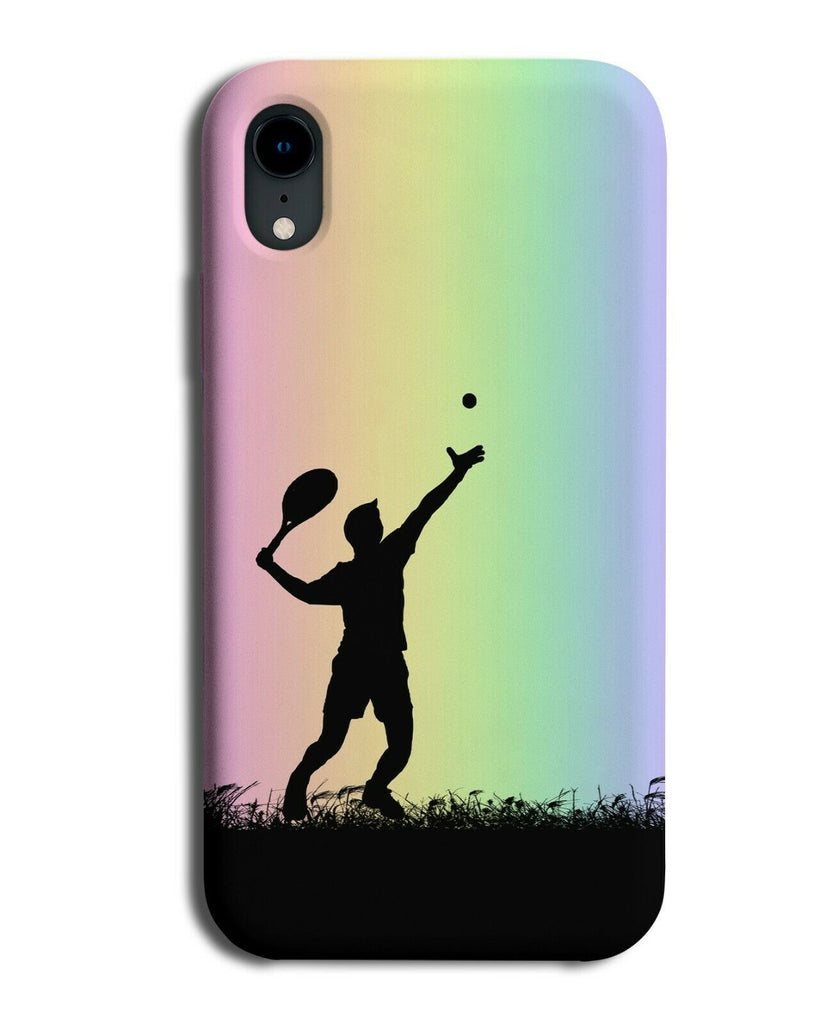 Tennis Phone Case Cover Player Racket Ball Gift Colourful Rainbow i666