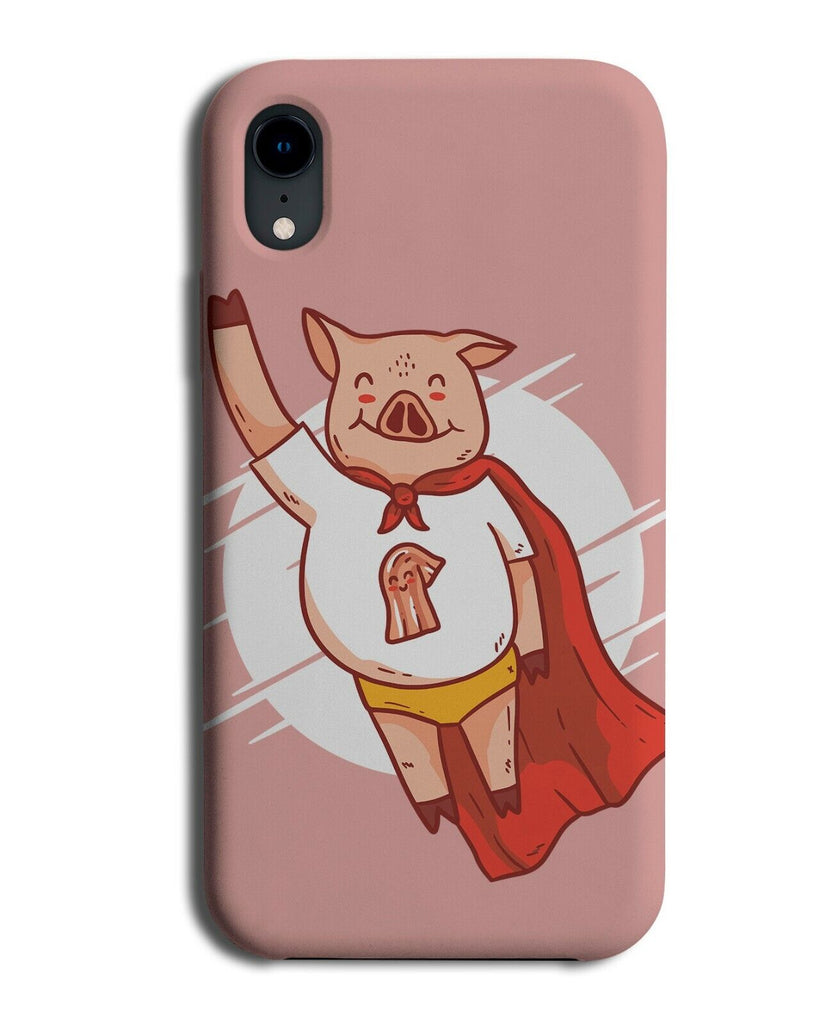 Funny Super Pig Phone Case Cover Superhero Pigs Hero Cape Flying Bacon K024