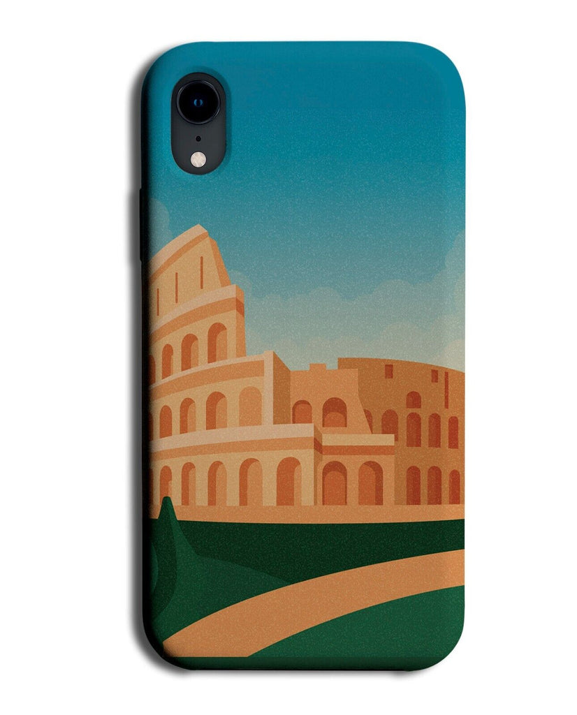 Cartoon Colosseum Phone Case Cover Italy Rome Structure Building Arena Q088