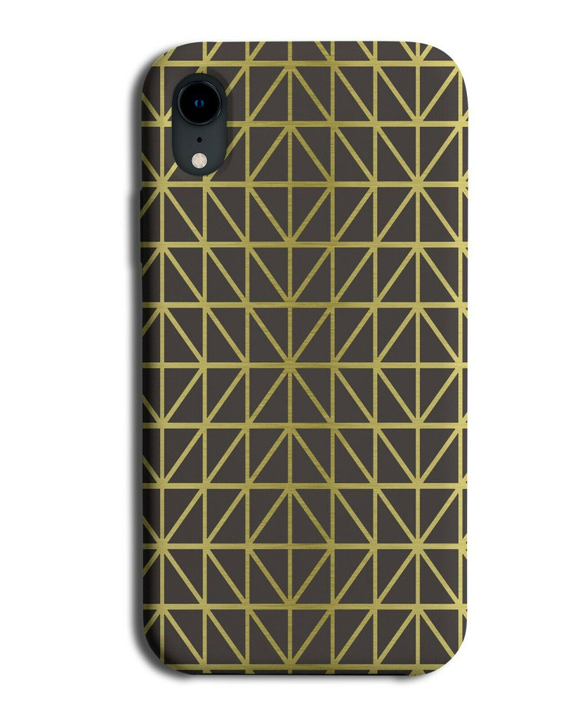 Black and Gold Geometric Pattern Phone Case Cover Golden Shapes Mens A618