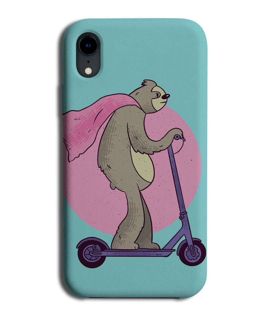 Funny Sloth Riding Scooter Phone Case Cover Scooters Sloths Superhero Cape K286