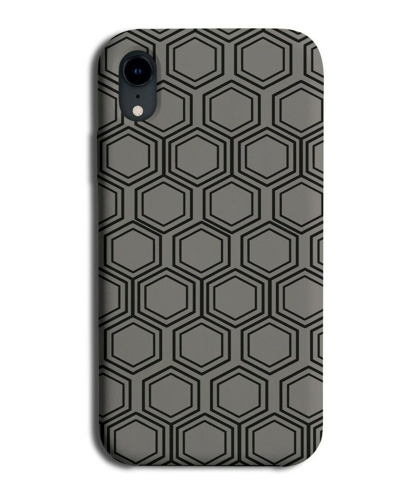 Dark Grey and Black Mens Stylish Patterned Phone Case Cover Shapes Outlines F847