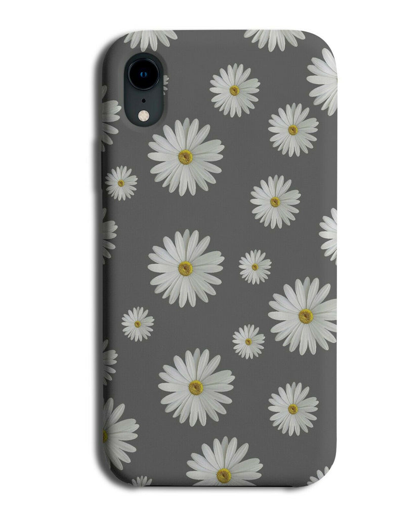 Dark Grey Daisy Pattern Phone Case Cover Daisies Flowers Flower Summer A221