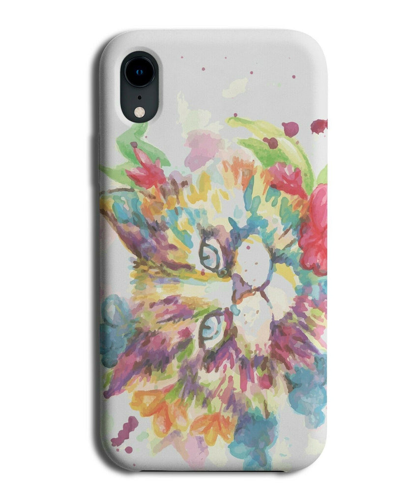 Cat Oil Painting Phone Case Cover Drawing Cats Colourful Kitten Pet Pets E403