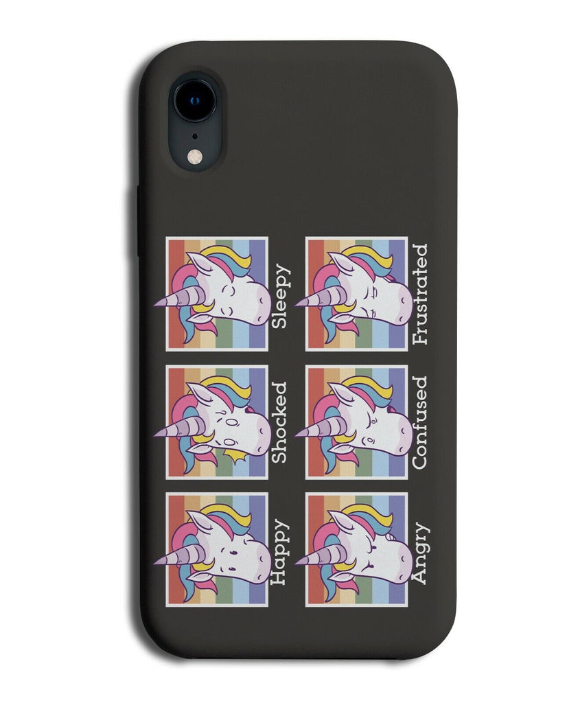 Funny Unicorn Faces Phone Case Cover Unicorns Head Rainbow Girls Gift E677