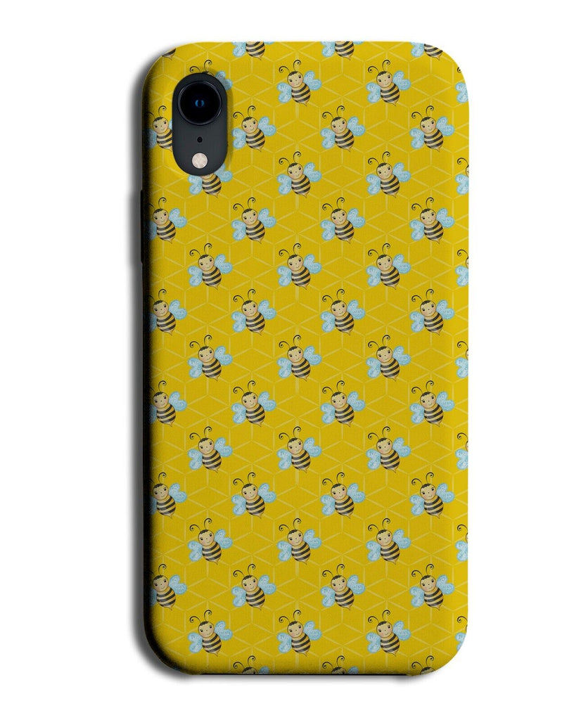 Yellow Bumblebee Pattern Phone Case Cover Cartoon Children's Bumblebees Q471H