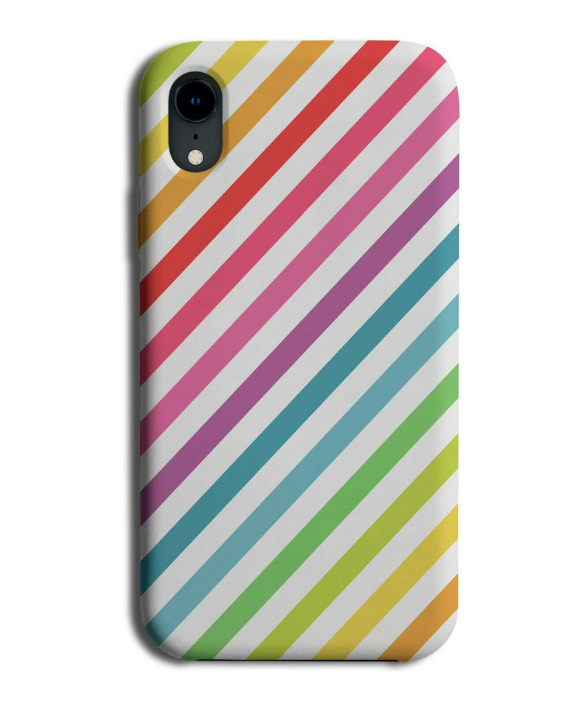Colourful Diagonal Corner To Corner Stripes Phone Case Cover Multicoloured G433
