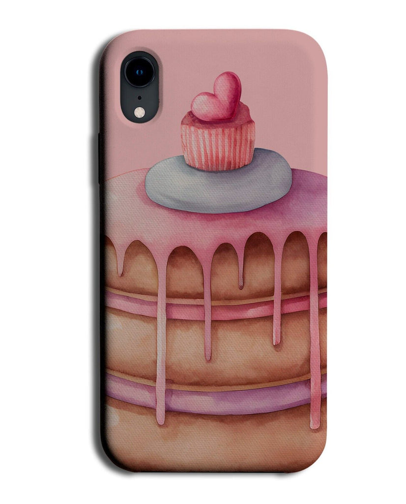 Cherry Tiered Cake Dessert Phone Case Cover Cakes Cherries Raspberry Pink Q899D