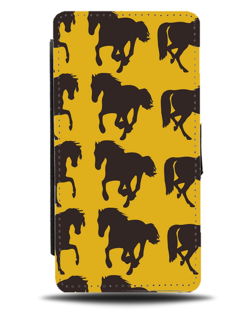 Stallion Horse Silhouette Shapes Flip Wallet Case Shape Horses Stallions AT55