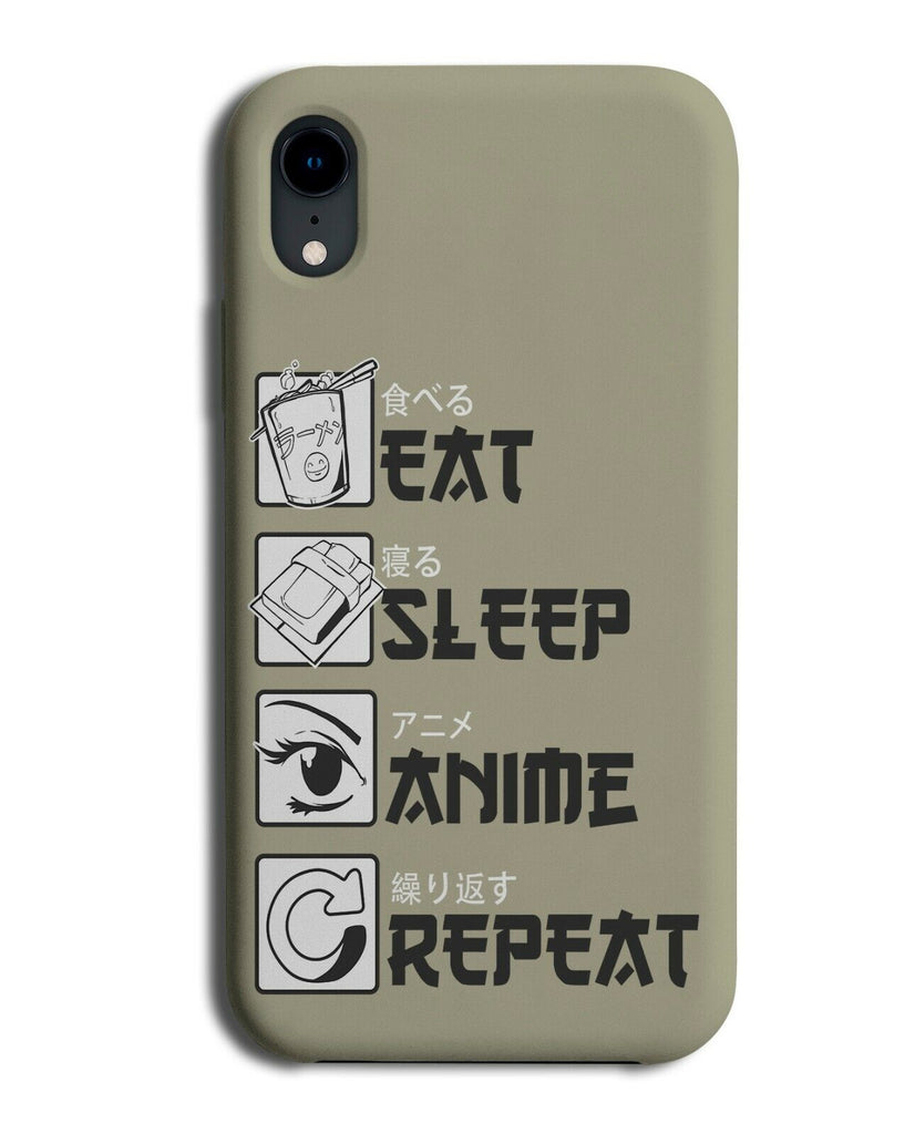 Eat Sleep Anime Repeat Phone Case Cover Funny Gift Present Quote Picture i978