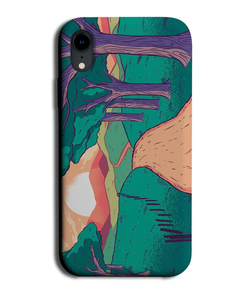 Cartoon Country Road Phone Case Cover Lane Forest Woods Countries Path Run P625