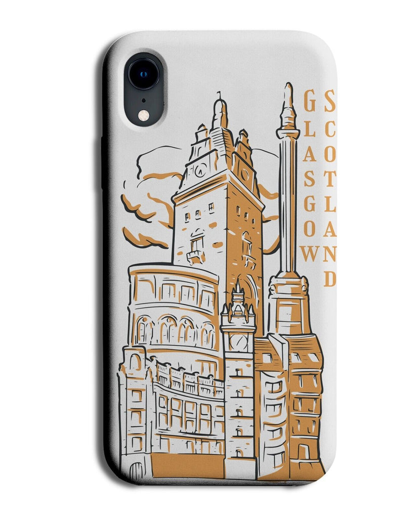 Cartoon Glasgow City Building Phone Case Cover Scotland Skyscraper Scots P033