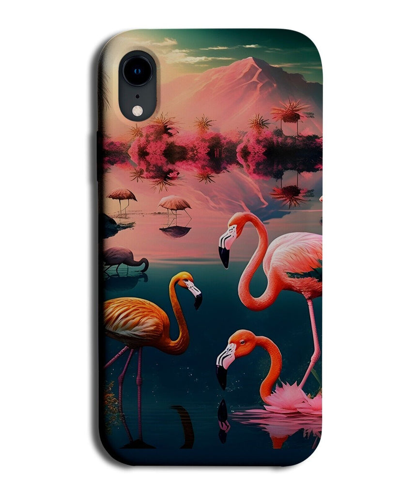 Flamingos Phone Case Cover Flamingo Fuji Pink Lake River Picture Artwork BZ66